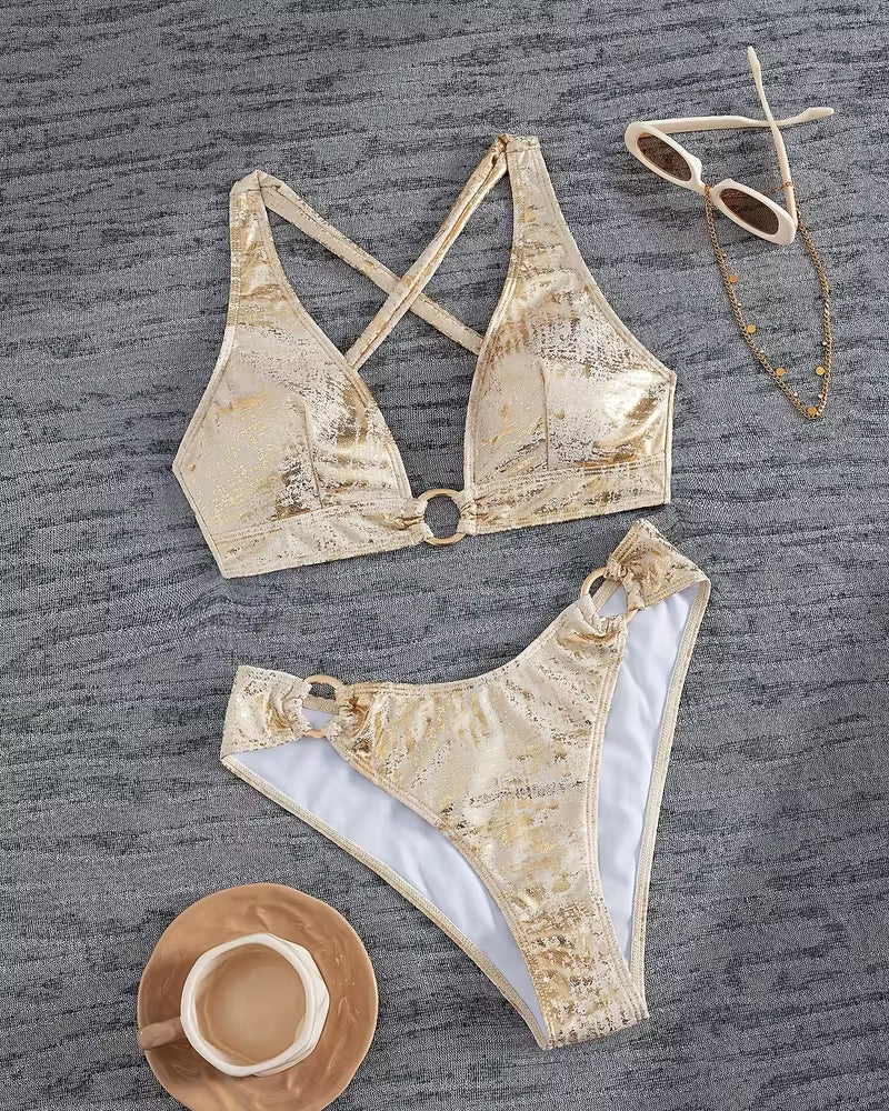 Annemiek | Bikini Boucle métallique Design