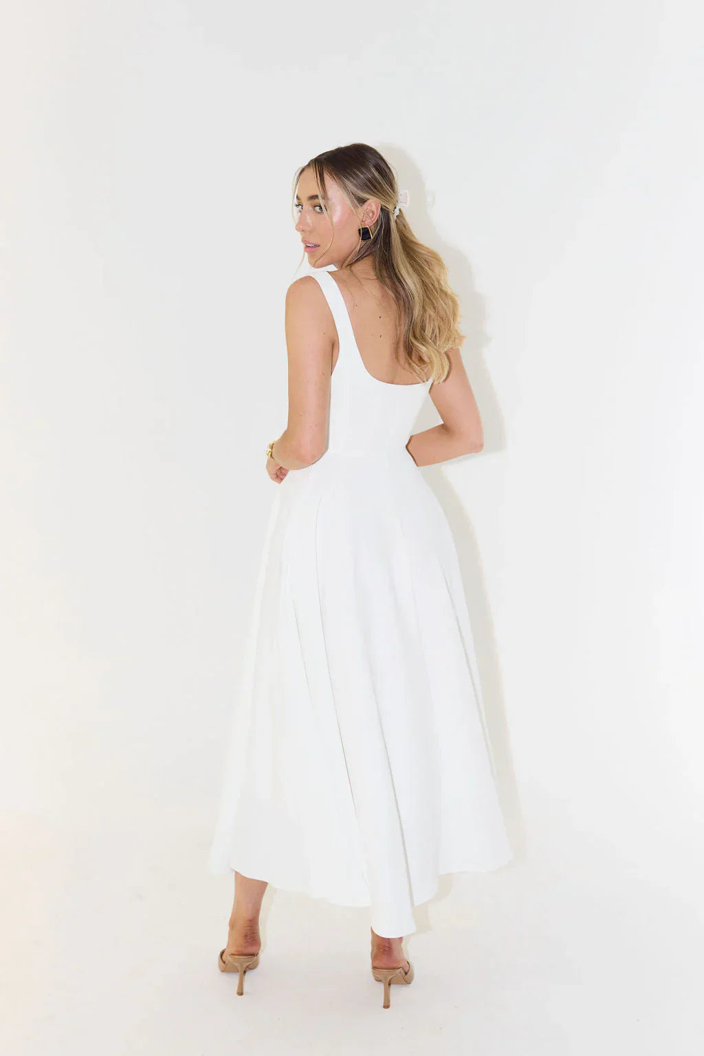 Céline | Robe Midi Cocktail Celeste Tendance Élégante