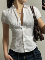 Claire | Chemise Popeline Slim-Fit Tendance Élégante