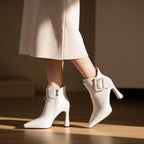 Claudine | Bottines à talons et boucle oversize