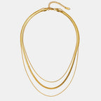 Three-Layer Gold Chain Necklace