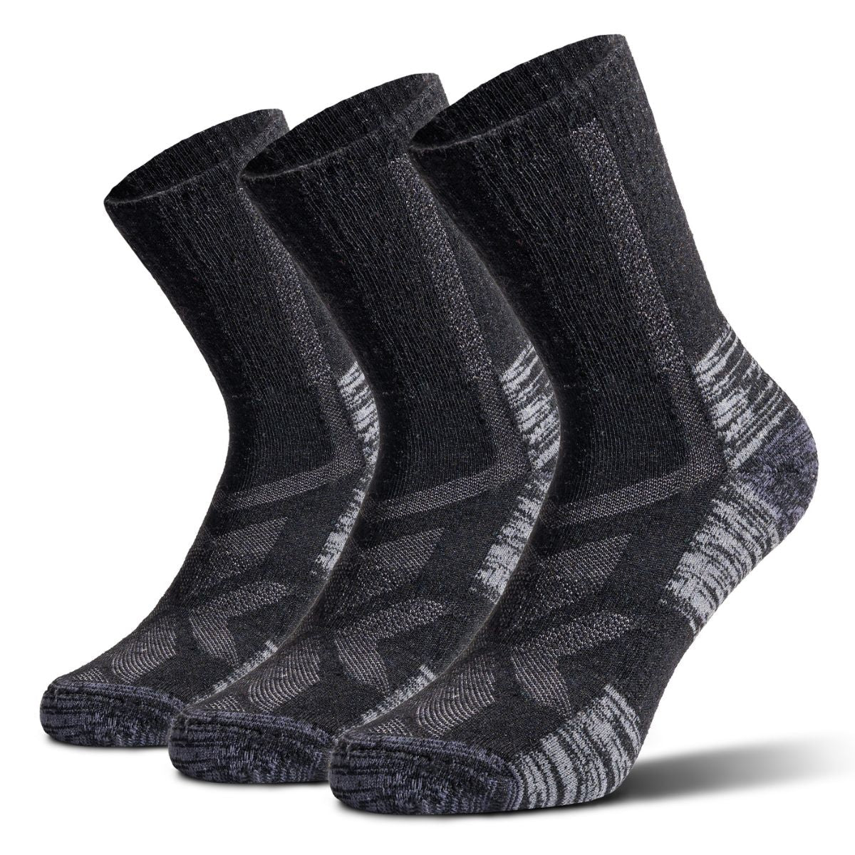 Chaussettes de randonnée - Noires (Pack de 3)