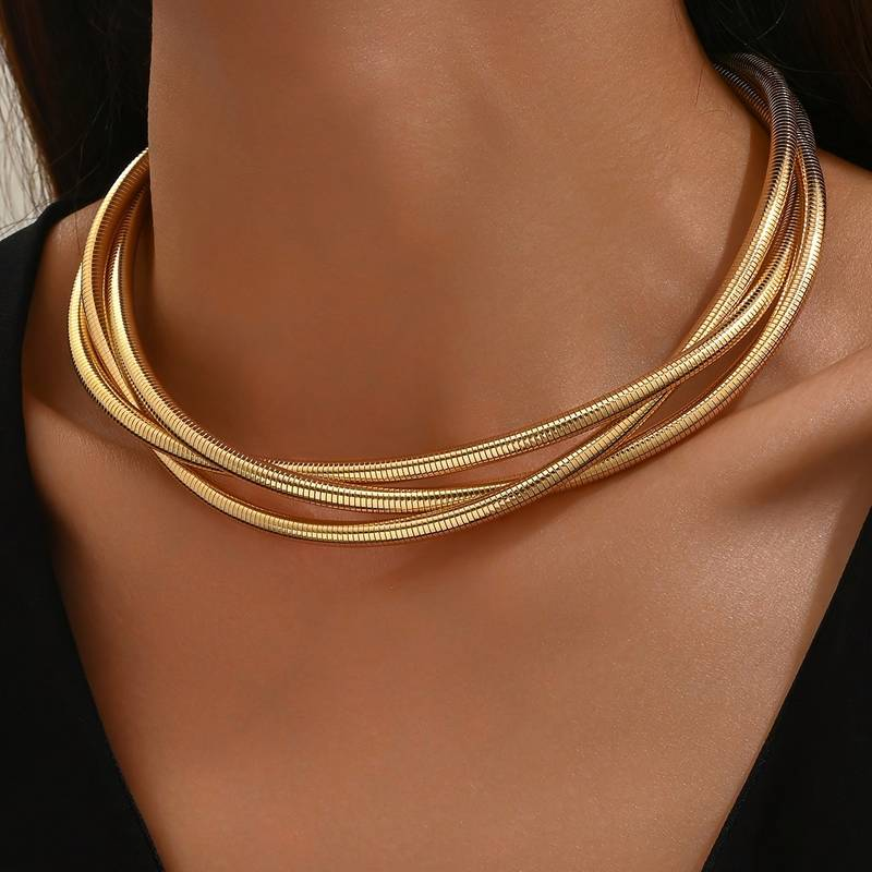 Timeless Layered Vintage Gold Necklace