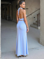 Camille | Robe Maxi à Col Halter Tendance Élégante