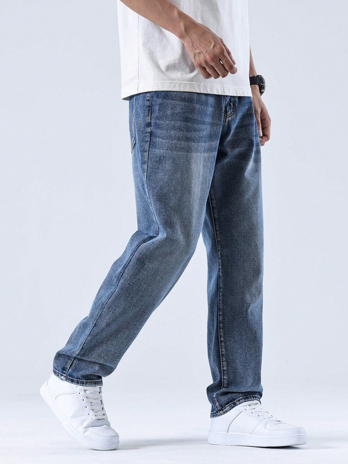 Matteo - Jean Droit Casual Homme – Bleu