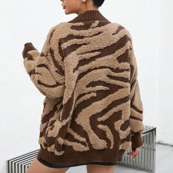 Cardigan Femme Imprimé Zèbre