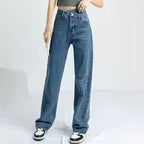Jean en Denim Taille Haute Tendance