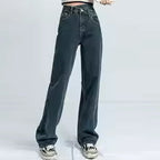 Jean en Denim Taille Haute Tendance