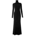 Camille | Robe Maxi Noire Soirée Chic Élégant
