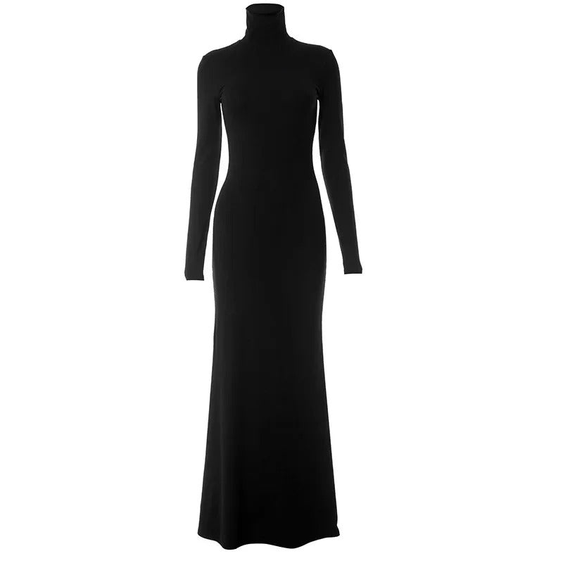Camille | Robe Maxi Noire Soirée Chic Élégant
