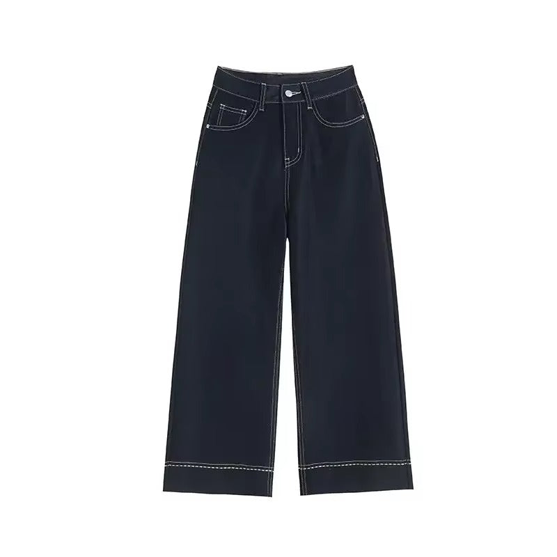 Jean en Denim Pattes d'Éléphant Tendance