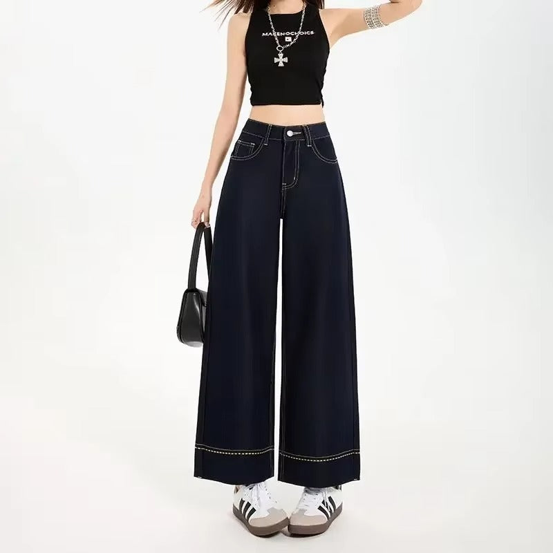 Jean en Denim Pattes d'Éléphant Tendance