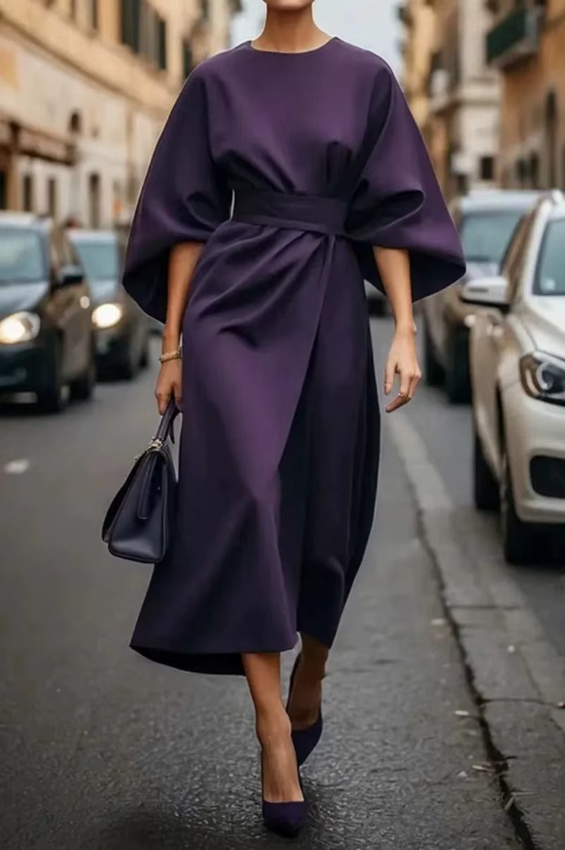 Élise | Robe de Travail Midi Tendance Printanière Chic