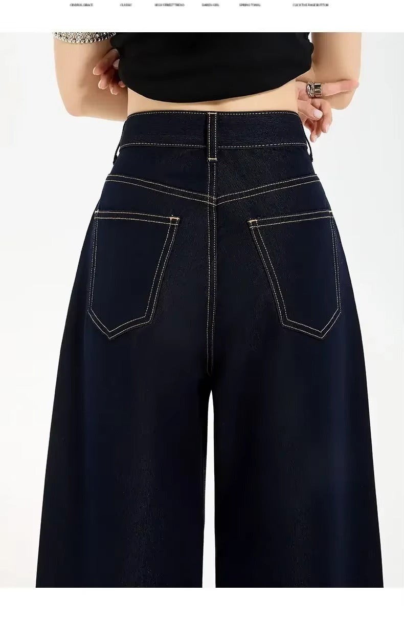 Jean en Denim Pattes d'Éléphant Tendance