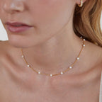 Collier à chaîne avec perles