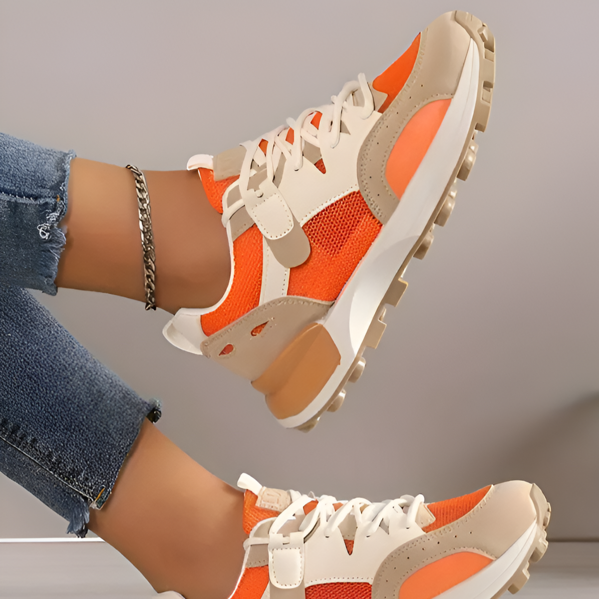 Hortense - Chaussures Orthopédiques - Inspiration Française, Élégance Et Confort, Femme – Bleu Beige
