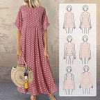 Monique - Robe Longue Femme à Pois Bohème