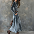 Madeleine™ — Robe élégante à toucher velours