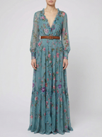 Amélie | Robe Maxi Imprimée Bohémienne Tendance Élégante