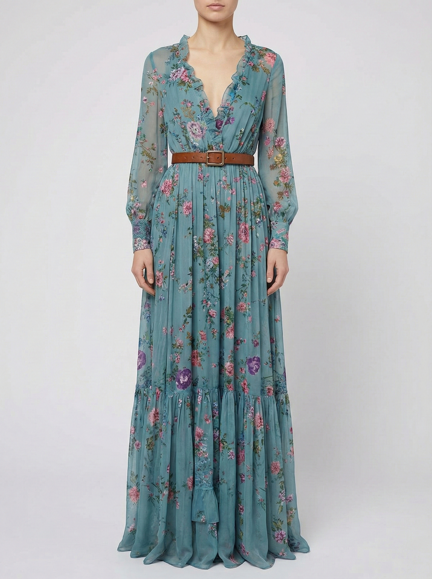 Amélie | Robe Maxi Imprimée Bohémienne Tendance Élégante