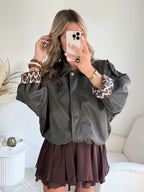 Veste effet daim kaki - Lou