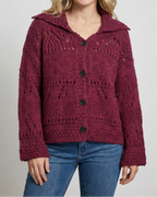Cardigan En Maille Épaisse Pointelle